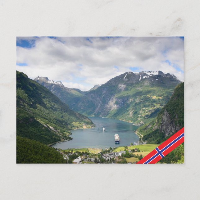 Postcard of the Geirangerfjord in Norway (Front)