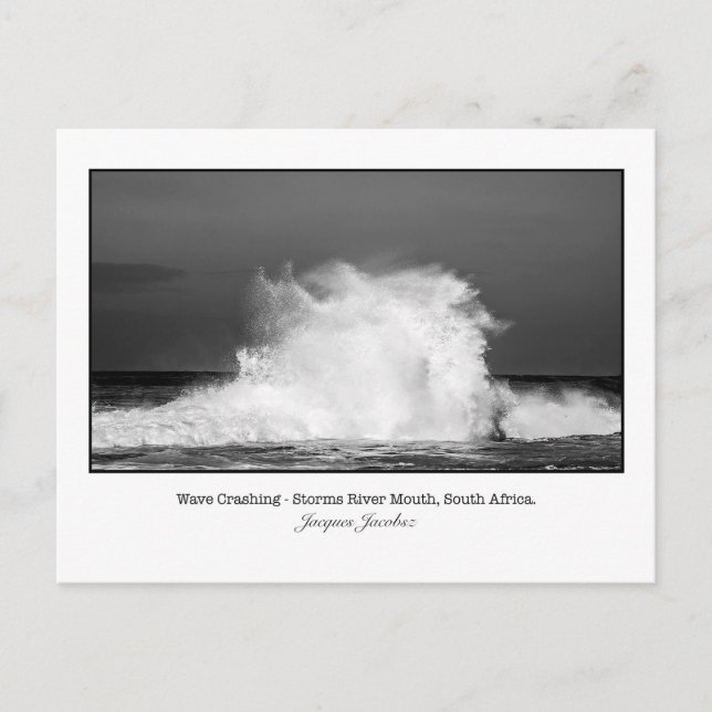 Postcard of Wave Crashing (Front)