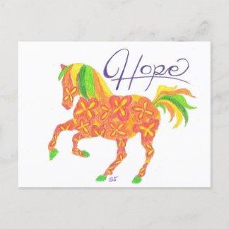 Postcard Orange Hope Horse by Sherry Jarvis