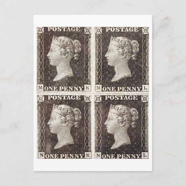 Postcard - Penny Black Postage Stamps (Front)
