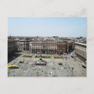 Postcard Piazza Duomo Milan, Italy
