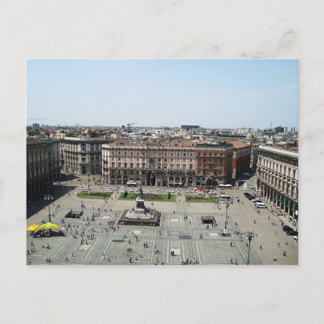 Postcard Piazza Duomo Milan, Italy (Front)