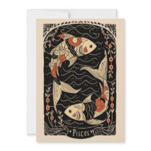 Postcard - Pisces Celestial Zodiac Art 
