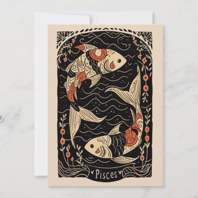 Postcard - Pisces Celestial Zodiac Art  (Front)