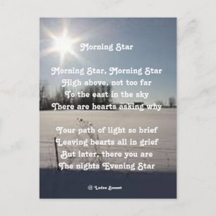 Postcard Poem Morning Star By Ladee Basset