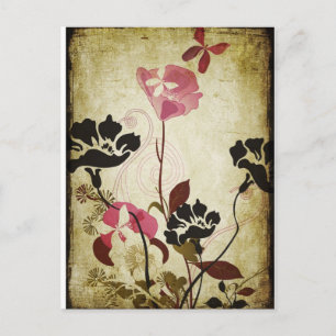 Postcard poppies vintage