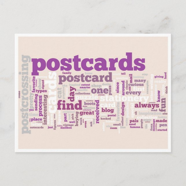 Postcard "Postcrossing purple" (Front)