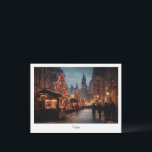 Postcard Prague night in Czech Republic<br><div class="desc">Postcard with Prague twilight,  scenic medieval city in Bohemia,  Czech Republic.</div>