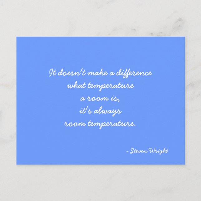 Postcard quoting Steven Wright (Front)