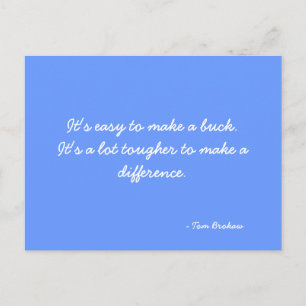 Postcard quoting Tom Brokaw
