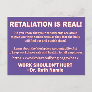 Postcard-Retaliation is Real Postcard