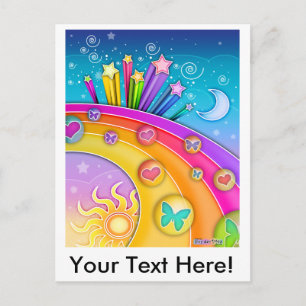 Postcard - Retro Pop Art Sixties Sky