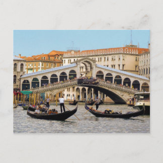 Postcard Rialto Bridge, Venice Italy