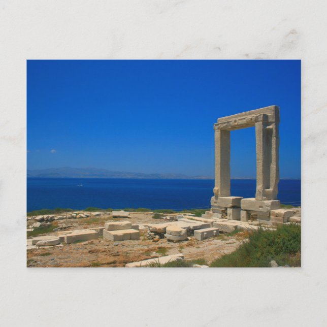 Postcard Ruins from Temple of Apollo on Naxos (Front)