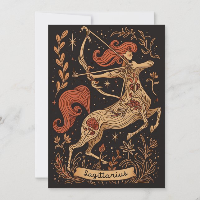 Postcard - Sagittarius Celestial Zodiac Art  (Front)