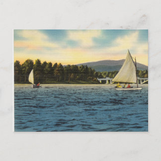 Postcard Sail boats on lake Hamilton,  Arkansas
