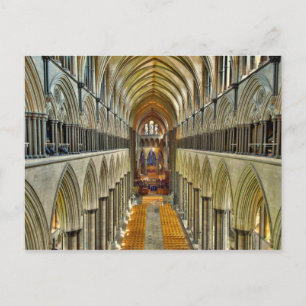 Postcard Salisbury Cathedral Interior