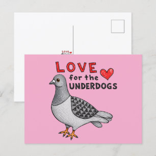 Postcard slogan "Love For The Underdogs" Dove