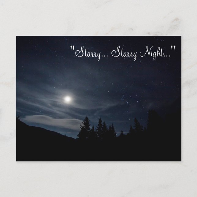 POSTCARD ~ "Starry.. Starry Night..." (Front)