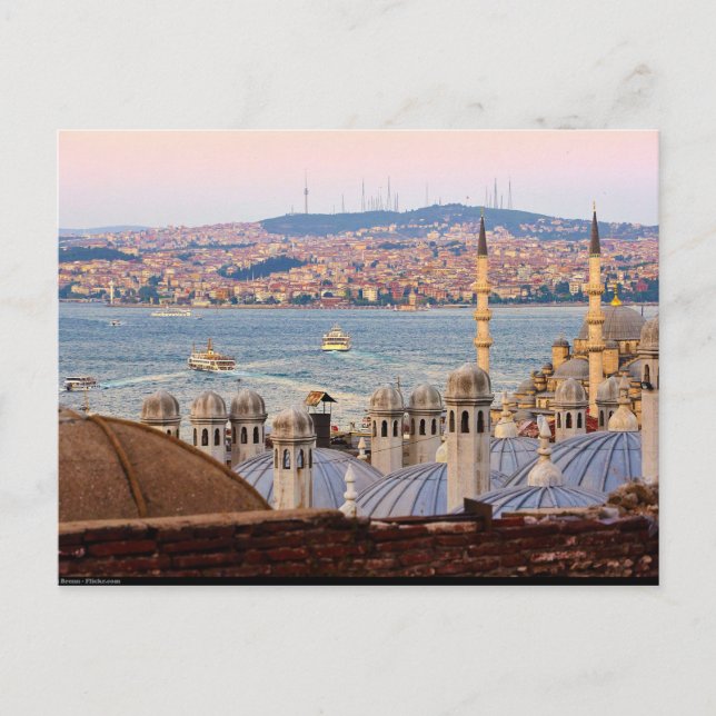 Postcard Suleymaniye Mosque, Istanbul Turkey (Front)