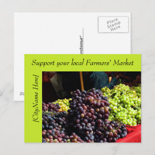 Postcard - Support Farmers Market - Grapes