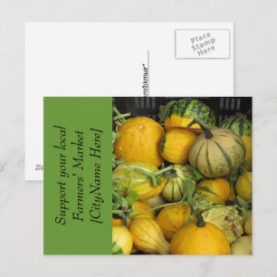 Postcard - Support Farmers Market - Squash