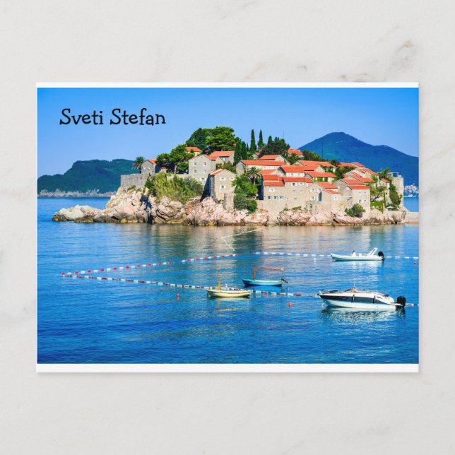 Postcard  Sveti Stefan Budva Montenegro (Front)