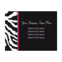 Postcard Template :: Bold Zebra Print