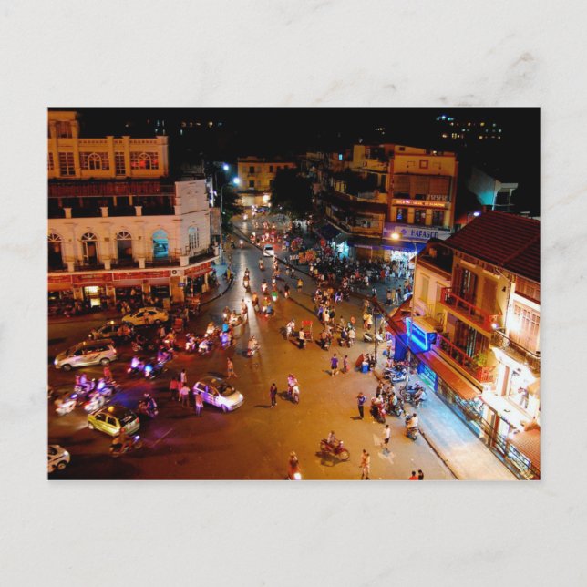 Postcard The Busy Hanoi Streets, Vietnam (Front)
