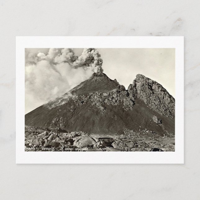 Postcard, The Central Cone of Vesuvius Postcard (Front)