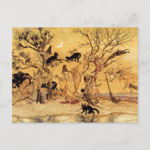 Postcard:  The Witches Sabbath - Halloween Art Postcard