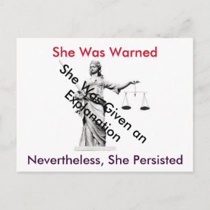 Postcard to the White House  Lady Justice