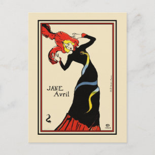 Postcard: Toulouse Lautrec - Jane Avril Postcard
