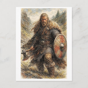 Postcard. Viking warrior Postcard