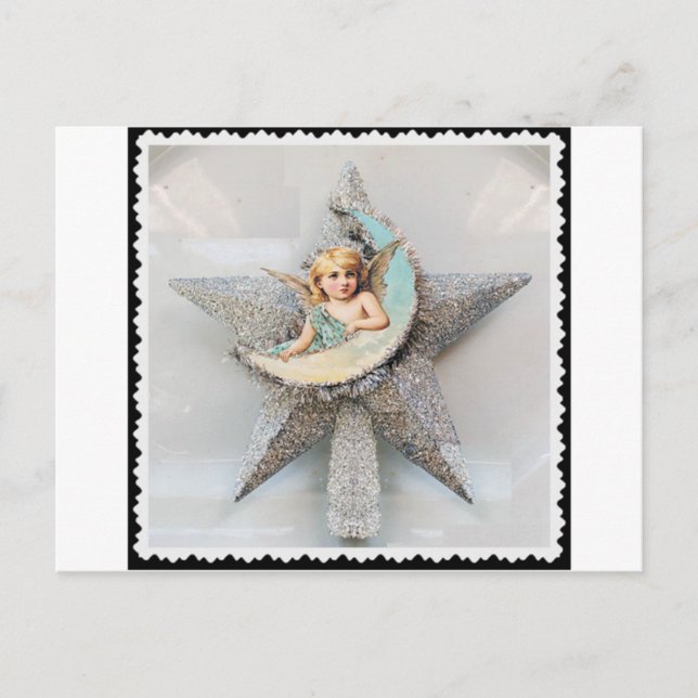 Postcard:  Vintage Angel Tree Topper Postcard (Front)