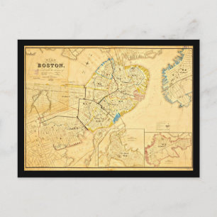 Postcard-Vintage Boston Maps-10 Postcard