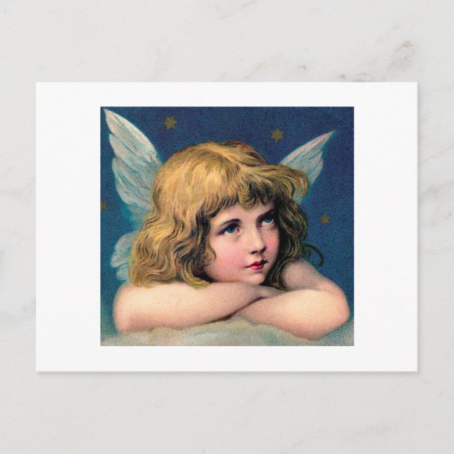 POSTCARD : VINTAGE CHRISTMAS ANGEL/CHERUB (Front)