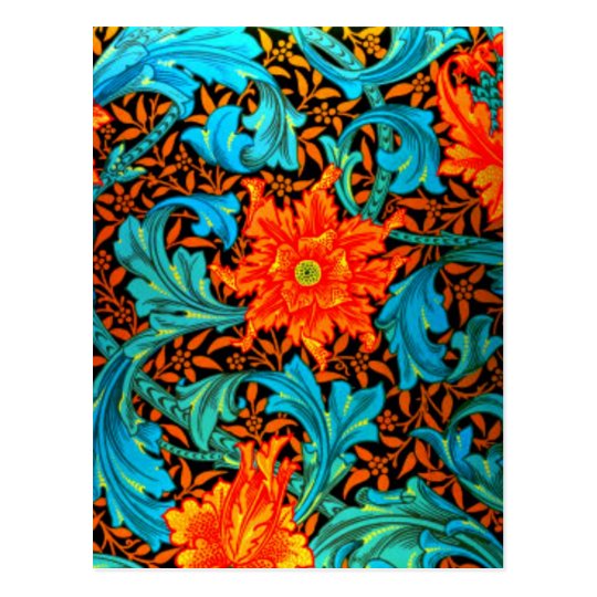Postcard-Vintage Fabric/Fashion-William Morris 12 Postcard