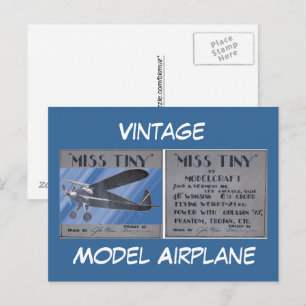 Postcard - Vintage, Model Airplane