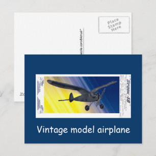 Postcard - Vintage model airplane - Spook