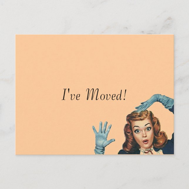 Postcard Vintage New Home Job I've Moved Address (Front)