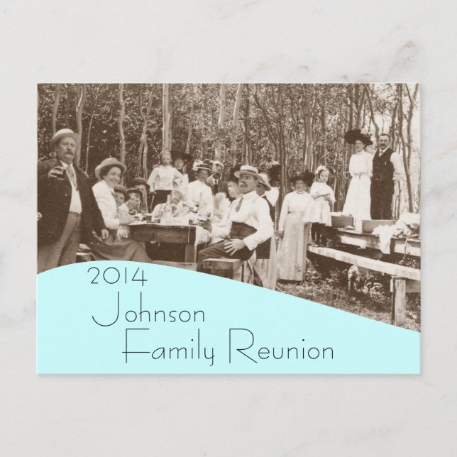 Postcard Vintage Picnic Family Reunion Invitation (Front)