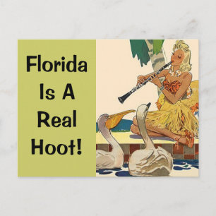 Postcard Vintage Retro Vacation Custom Hoot PC