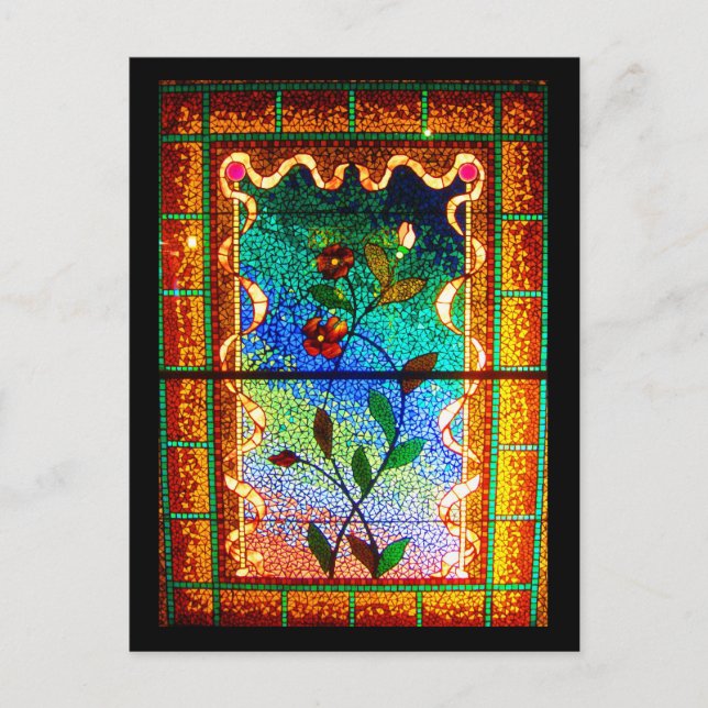 Postcard-Vintage Stained Glass-23 Postcard (Front)