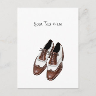 Postcard Vintage Swing Era Wingtip Oxford Shoes PC