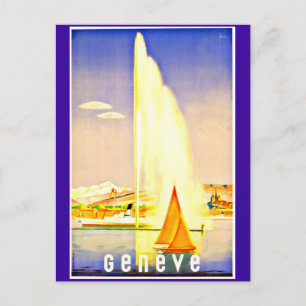 Postcard-Vintage Travel-Geneva Postcard