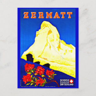 Postcard-Vintage Travel-Zermatt Postcard
