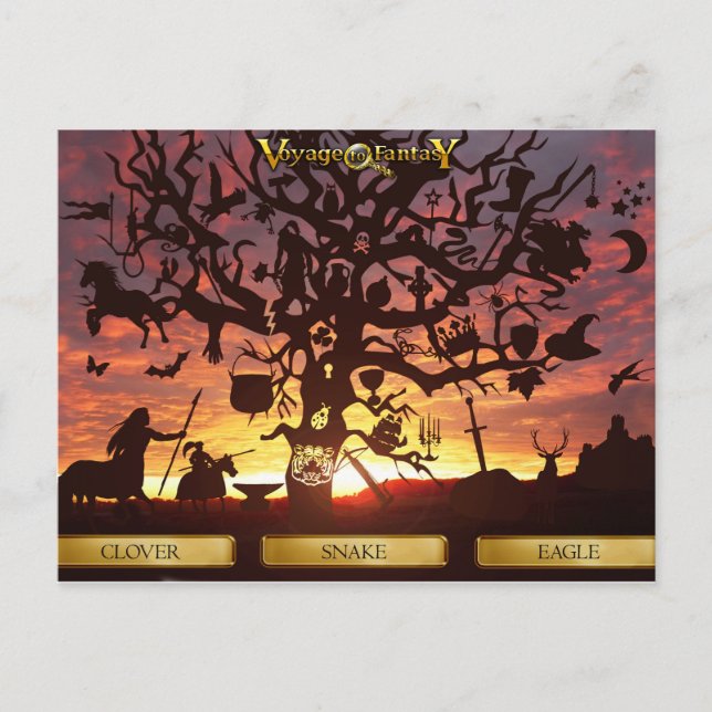 Postcard Voyage to Fantasy - Broceliande Shadows (Front)