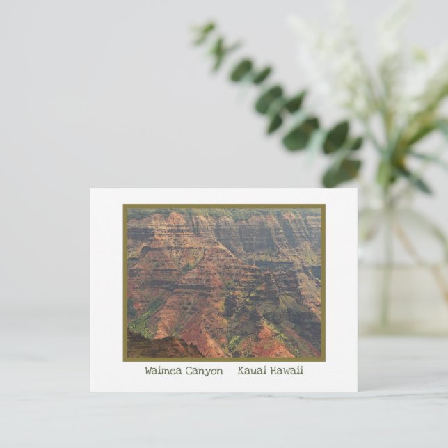 POSTCARD Waimea Canyon, Kauai, Hawaii (Standing Front)