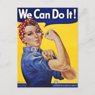 Postcard: We Can Do It  - Vintage Poster Image Postcard